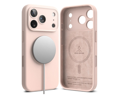 Etui do telefonów Ringke Silicone Magnetic Magsafe do Iphone 17 Pro Max Pink Sand 8800328810426